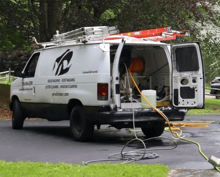 East Cleveland Power Washing professionals cleaning commercial fleet in East Cleveland